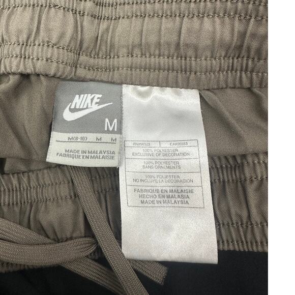 Retro Y2K Nike Track Pants Joggers Women's Medium Tan Lt Blue Tuquoise Gray Tag - Picture 3 of 3